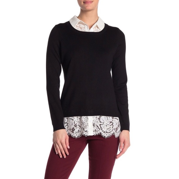 Adrianna Papell Sweaters - Adrianna Papell lace sweater XL NWT